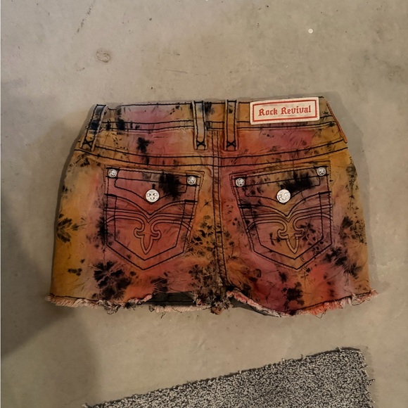 Rock Revival Multicolor Tie-Dye Distressed Denim Shorts - Picture 2 of 2